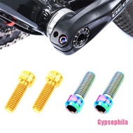 Gypsophila✹ 2PCS Bike Titanium Ti Screw Bolts For Bicycle Crank Arm Fixing Disc Brake Clamp