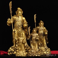 HY-$ Brass Guan Gong Brass God of War and Wealth Ornaments Brass Mop Bao Guan Public Knife Guan Gong Ingot Guan Gong Tre