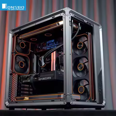 JONSBO X400 Sea View Room Desktop Chassis Esports Framework ATX Case Support back plug/360 water coo