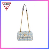 [Guess] Tweed hold chain shoulder bag_light blue