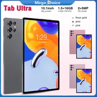 MegaChoice【Fast Delivery】Tab Ultra Tablet 10.1 Inch Tablets 1.5GB RAM+16GB ROM HD Touch Screen With 4000mAh Battery Dual Camera 2MP Front+5MP Rear Tablet Compatible For Android 7.0 System