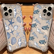 Summer Ocean Elements Seashells Starfish Whales Case Cover For Xiaomi Poco X8 PRO F7 M7 X7Pro F7 Ult