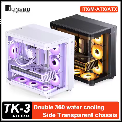 JONSBO TK-3 Desktop Sea View Room PC Chassis Hyperbolic perspective Glass 360 Water Cooling Gaming c