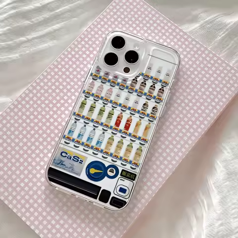 Cute Soda Vending Machine Creative Phone Case For iPhone 17 Air 16 15 14 13 12 11 17 Pro Max X XR XS