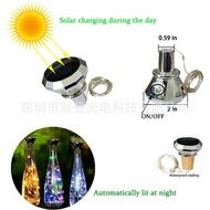 Square Stopper Solar Light Red Wine Bottle Wine Bottle Stopper String Light Diamond Solar 20 String 