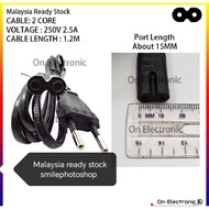 EU 2PIN 1.2M 2 POLES POWER CABLE C7 2.5A FOR POWER ADAPTER,CHARGER,RADIO,PRINTER CABLE