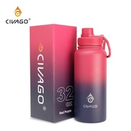 CIVAGO (18oz / 22oz / 32oz / 40oz) ขวดน้ำพกพาเก็บความร้อนและความเย็น ความจุขนาดใหญ่พิเศษแก้วน้ำสแตนเ