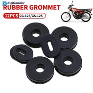 DIGIFOUNDER 12Pcs Rubber Motorcycle Side Cover Grommets Pads Fairing Bolts Goldwing for Honda CG125 CB 100 550K 550F 750F CB125S CL XL 100 125 SL X2Z4