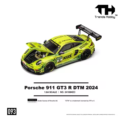 TH 1:64 Trends Hobby Porsche 911 GT3 R 2024 #90 #91 Alloy Car Model
