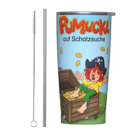 Pumuckl Cute Elf Fairy 20oz Vacuum Insulated Tumbler Anime Cartoon Mugs Reusable Cup Double Walled W