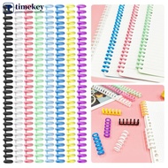 TIMEKEY A4 A5 B5 Detachable Buckle Loose-leaf Binding Strip 30-hole Round Hole Coil DIY Plastic Bind