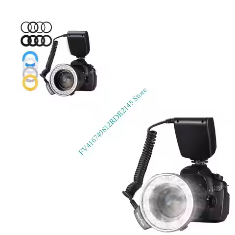 B2EF Professional Macro Rings Flash 7 Level Brightness Control LCD Screen Camera Accessory
