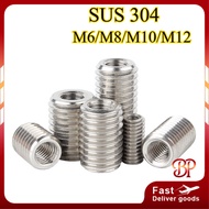 M6/M8/M10/M12 Screw Converter Threaded Insert  for Metal 304 Stainless Steel Inside Outside Thread【B