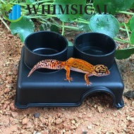 WHIMSICAL Reptile Hide Box, Plastic Rectangle Snake Shelter House, Reptile Hide Cage Box S/M/L Black