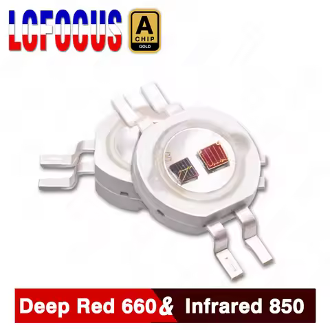 2*3W Deep Red 660nm + Infrared IR 850nm LED Double Chip SMD Diode COB Bicolor DIY For 3 6 W Watt The