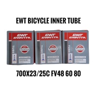 EWT EWANTA RB BICYCLE INNER TUBE 700X23/25C FV48 60 80MM