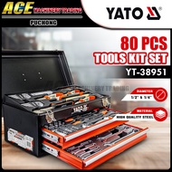 Yato YT-38951 Professional Tool Box with 80pcs Tools Kit Set