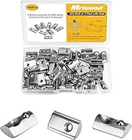 M3 Roll in Spring Loaded T Nut 100pcs M3x0.5mm T-Nuts Carbon Steel Nickel Plated for 20x20 20 Series