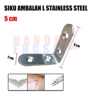 Siku Ambalan L 4 cm - 65 cm / Siku L Lemari Rak Verseng (Isi 2 Pcs)