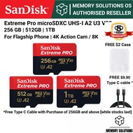 SanDisk Extreme Pro microSD Card (Smartphones/Digital Cameras/Drones) 4K U3 V30 256GB 512GB 1TB