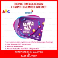 CELCOM (Tanpa Had) UNLIMITED PREPAID SIMCARD with 1 MONTH INTERNET SIM FREE @ maxis hotlink yes xpax