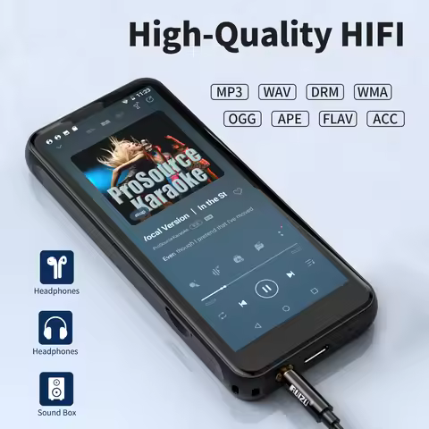 RUIZU Z80 Android WiFi MP3 Bluetooth MP4 MP5 Player With Built-in Speaker Support FM Radio Recording