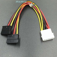 MXMIO SATA Power Cable Y Splitter IDE 1 To 2 PSU Extension Cable Male to Female 4 Pin Molex IDE to 2 Serial ATA Hard Driver Power Cable