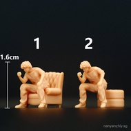 A202Kai Nakai Smokes1:64Miniature Figurine Model1:43Resin White Mold Sand Table Figurine Scene Ornam