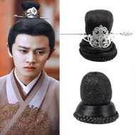 LEOTA Hanfu Wig for Men, Chinese Style Cosplay Hair Ancient Style Hair Crown, Hair Accessories Handsome Hanfu Hairpin Traditional Fake Hair Bun