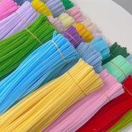 THICK Dense fuzzy wire 100pcs craft flower Chenille Stem toy Handmade DIY fuzzy wires