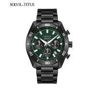 Solvil et Titus W06-03265-007 Men's Quartz Analogue Watch in Black Dial and Stainless Steel Strap