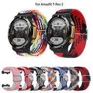 Woven Elastic Strap For Amazfit T-Rex 2 Adjustable Fashion Sports Band Smart Watch Breathable Replacement Bracelet Wristband