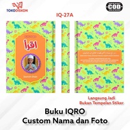 IQ 27A Custom Children's Iqro Book with Name and Photo, Color Contents Black and White/ - Iqra Volum
