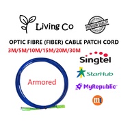 Armored Fibre Optic Cable Patch Cord 3m/5m/10m/15m/20m/30m [SC/APC-SC/APC] (Singtel+M1+Starhub+Openn