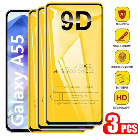 9D Tempered Glass For Samsung A56 A16 A17 A55 A07 A36 A26 A54 A53 A73 A25 Screen Protector for Galax