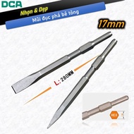 17mm DCA concrete chisel, 17x280mm hexagonal tail chisel, DCA chisel, pointed chisel, flat chisel