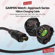 Garmin Smart Watch Charging USB Cable 100cm, For Approach S70/S62/S60/S42/S40/S12/S10/G12/X10 (charg