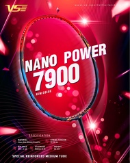 (แถมฟรีเอ็น+ซองเต็ม) ไม้แบดมินตัน VS รุ่น NANO POWER 7900 5U/G2