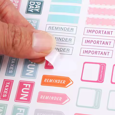2Sheet/Set Calendar Decals To Do List Planner Stickers Index Label Memo Note Colorful Scrapbooking D