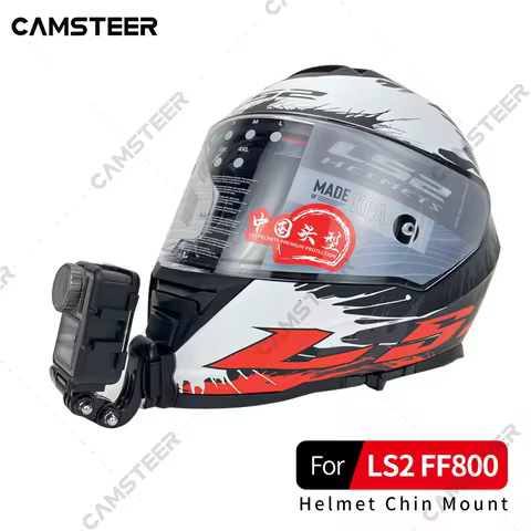 for LS2 FF800 Helmet Custom Aluminium Chin Mount for GoPro Hero 12 11 10 9 Insta360 X4 X3 Ace pro DJ