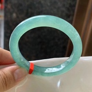 冰種翡翠天然翡翠玉鐲 A玉手鐲 玉鈪 • 冰種湖水綠翡翠福鐲