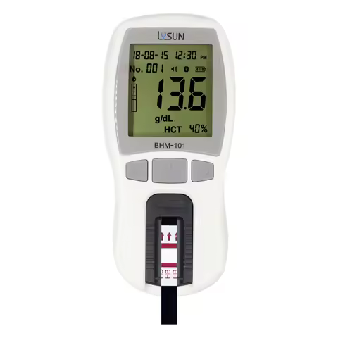 Rechargeable Electronic Hemoglobin Analysis Meter Veterinary Test Strips for Accurate Readings