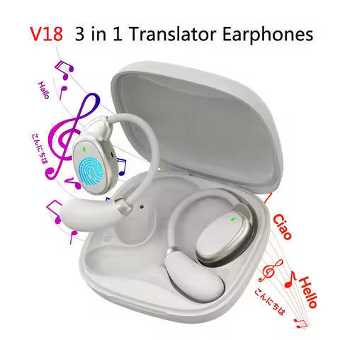 Language Translator Earbuds 150 Languages Two-way Real-time Translation Instant Voice Translator for