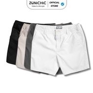 Men's Shorts Black, White, Cream Men's Shorts with Chunky Waist, Comfortable Elastic, Youthful QDLG3