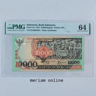 Uang Kuno Indonesia 10000 Tahun 1975 Barong PMG 64 UNC Ready
