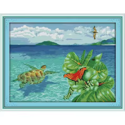 The girl with big eyes cross stitch kit 14ct 11ct count printed canvas stitching embroidery DIY hand