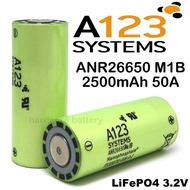 systems A123 ANR26650 M1B LFP LiFePO4 3.2v 3.6V 2500mAh Rechargeable battery High Drain 50A solar li