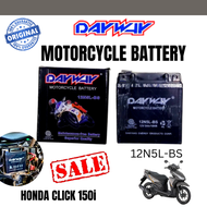 DAYWAY MOTORCYCLE BATTERY FOR  HONDA CLICK 150i | 12N5L-BS BATTERY SIZE | 5L