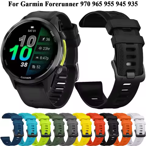 Sports Silicone Strap For Garmin Forerunner 970 965 955 Solar Watch Strap For Garmin 945 935 Band Re