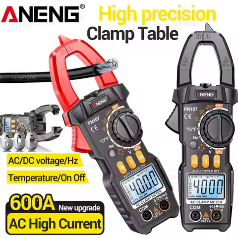ANENG PN107 Digital Clamp Meter Multimeter Professional 600A AC Current Tester Ammeter Voltmeter wit